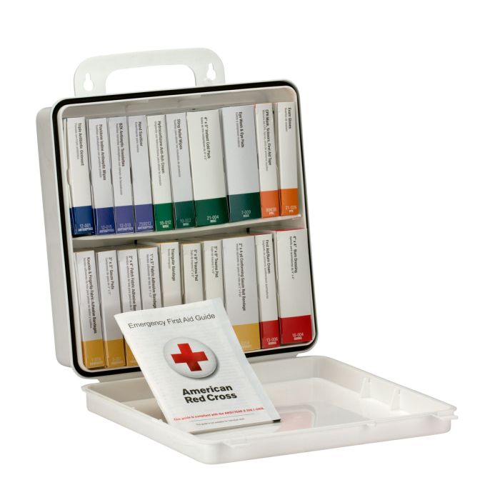 First Aid Only 90601 24 Unit First Aid Kit, ANSI 2015 Class A+,  Plastic Case