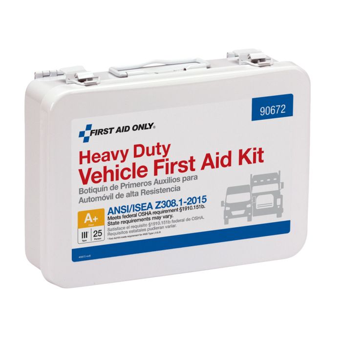 First Aid Only 90672 25 Person Vehicle ANSI 2015 Class A+ First Aid Kit, Metal Case