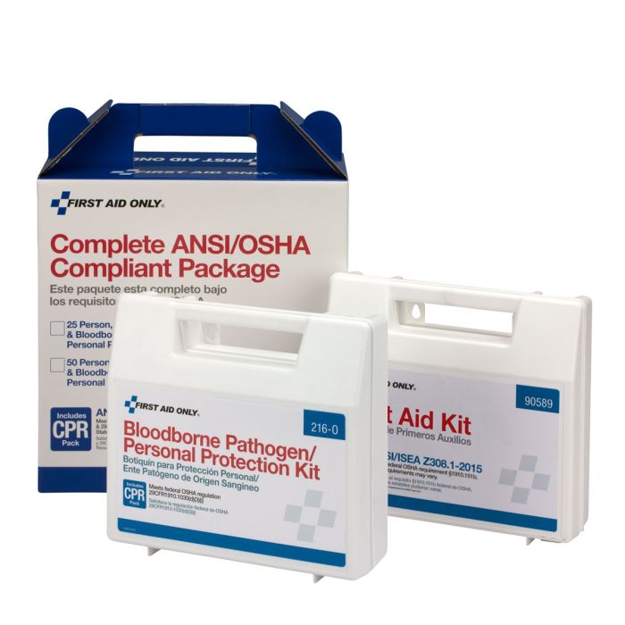 First Aid Only 90764 25 Person Complete 2015 ANSI/OSHA Compliance Package (First Aid and BBP)