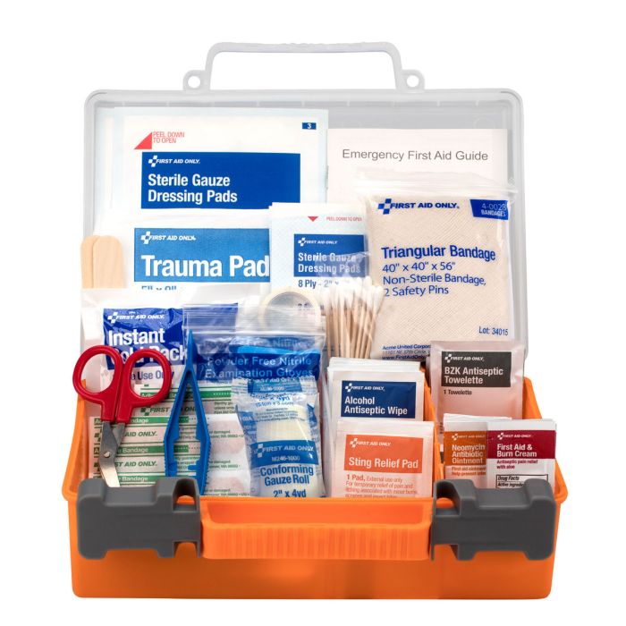 First Aid Only 91063 25 Person Bulk Clear Front, 118 Pieces, Plastic Case