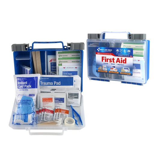 First Aid Only 91299 25 Person Bulk Clear Front, 130 Pieces, Medium Plastic Case