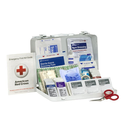 First Aid Only 91325 25 Person ANSI 2021 Class A, Metal First Aid Kit