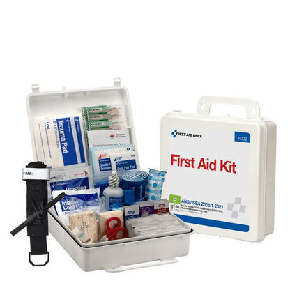 First Aid Only 91332 50 Person ANSI 2021 Class B, Plastic First Aid Kit