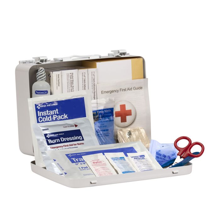 First Aid Only 91336 25 Person ANSI 2021 Class A, Heavy Duty Vehicle Metal First Aid Kit