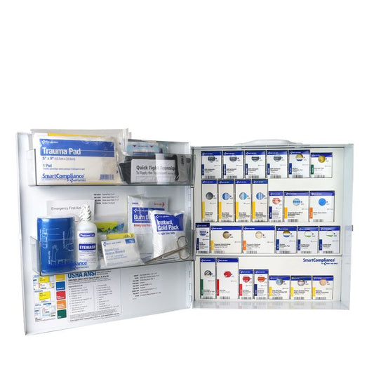 First Aid Only 91379 Large Metal SmartCompliance Food Service Cabinet, ANSI 2021 Class B without Meds