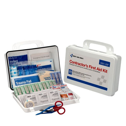 First Aid Only 9301-25P 25 Person Contractor First Aid Kit, Plastic Case