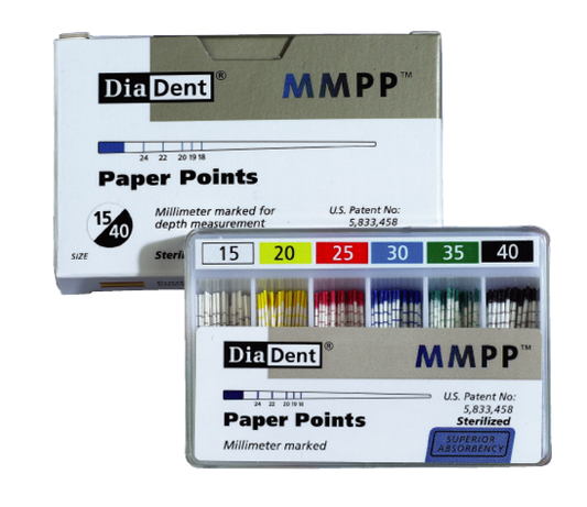 Diadent MP202-S605 Paper Point Slide Package #C, 200 Pts/Box