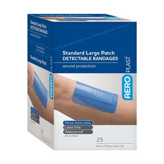 Aero Healthcare AD1001US AeroPlast™ Detectable Large Patch Bandages 25/box