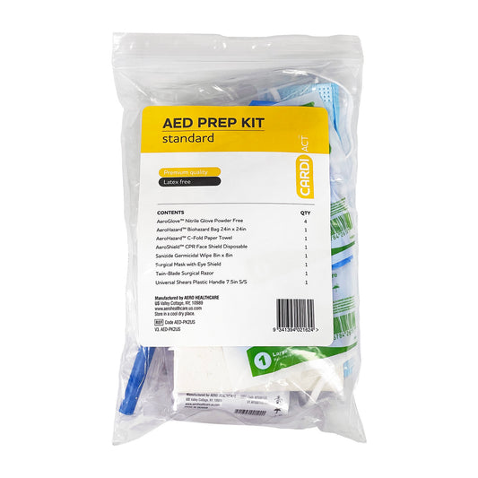 Aero Healthcare AED-PK2US CardiAct™ AED Prep Kit in Plastic Bag