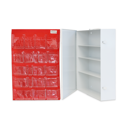 Aero Healthcare AKME4PUS Surefill® First Aid Metal Cabinet 4 Shelf Empty with pocket (not installed)