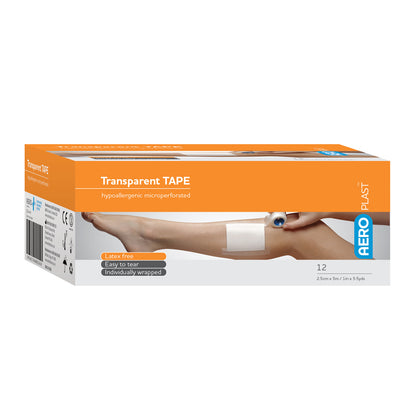 Aero Healthcare AT25 AeroPlast™ Transparent Plastic Tape 1in x 5.5yds