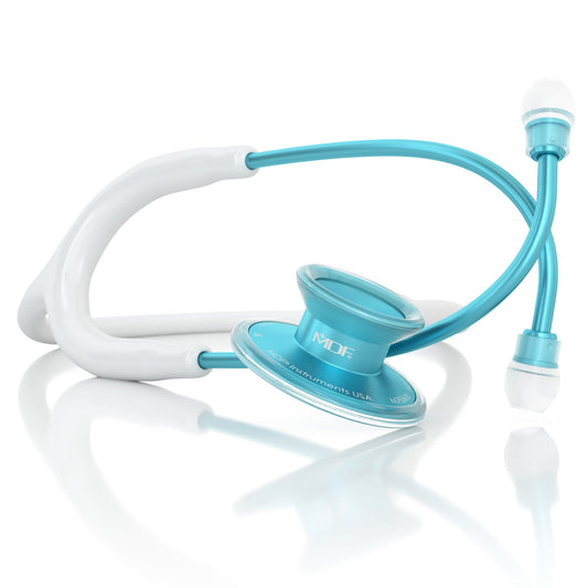MDF Instruments MDF747XPAQ29 Acoustica® Stethoscope - White/Aqua
