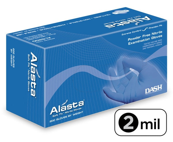 Dash Medical ALS200 Alasta® 200 Nitrile Exam Gloves (Case) Palm: 2.4 Mil | Finger: 3.1 Mil, 200/Box, 10 Boxes/Case