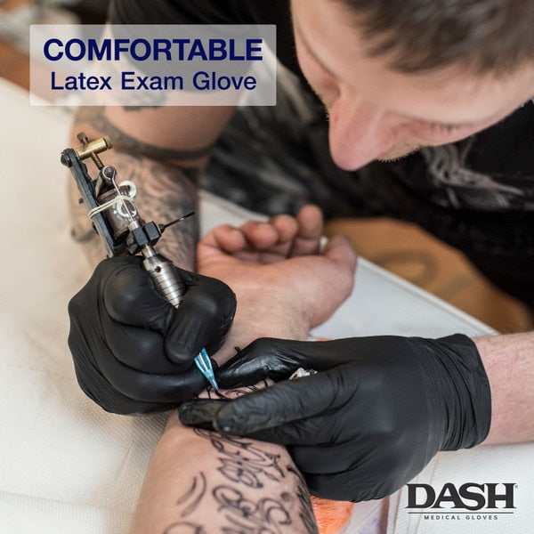 Dash Medical BMX100 Black Maxx® Latex Exam Gloves (Case) Palm: 5.5 Mil | Finger: 6.6 Mil, 100/Box, 10 Boxes/Case