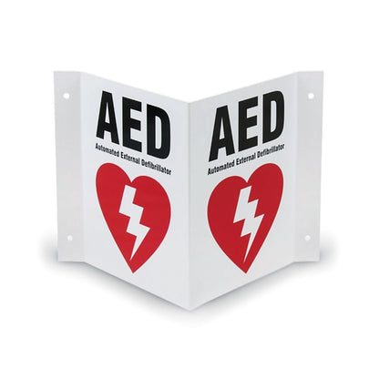 Aero Healthcare CA-01 AED 3 View Wall Sign