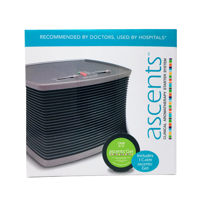 Ascents 3101 Calm No. 34 Clinical Aromatherapy Starter System – Waterless Diffuser & Calm Gel Bundle for Stress & Anxiety Relief