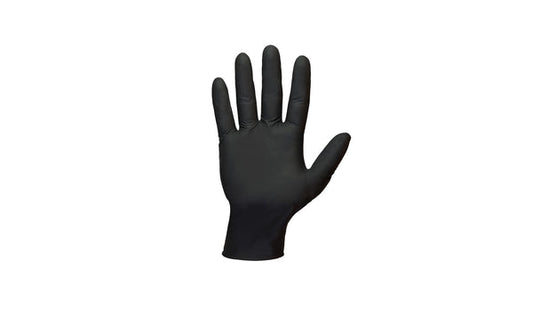 Shamrock 68114 - 68000 Series Black Latex Industrial Gloves, Powder Free, Textured, 5Mil, Xlarge, (10 Boxes of 100)