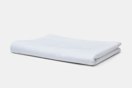 Thomson Mills 911596-101 Royal Suite Satin Stripe T-250 - Cotton/Polyester Twill Hotel Decorative Top Sheet, 1 dozen