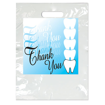 Sherman Specialty LBG52 Large Thank You/Teeth Bag, 100 Per Pack