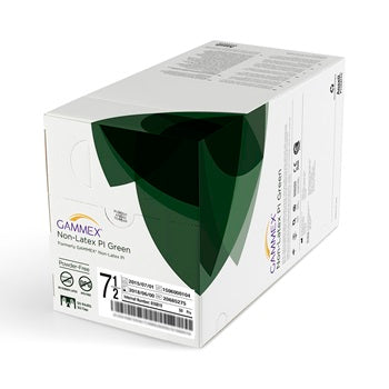 Bosma 71-206852 GAMMEX Non-Latex PI Green Surgical Gloves Size 5.5 – Sterile Polyisoprene Surgical Gloves | 50 Pairs/Box, 4 Boxes/Case | Powder-Free Latex-Free Surgical Gloves