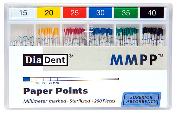 Diadent MP201-301 Paper Point Cell Pack #08, 200 Pts/Box