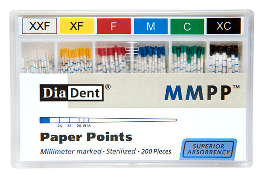 Diadent MP202-305 Paper Point Cell Pack #C, 200 Pts/Box