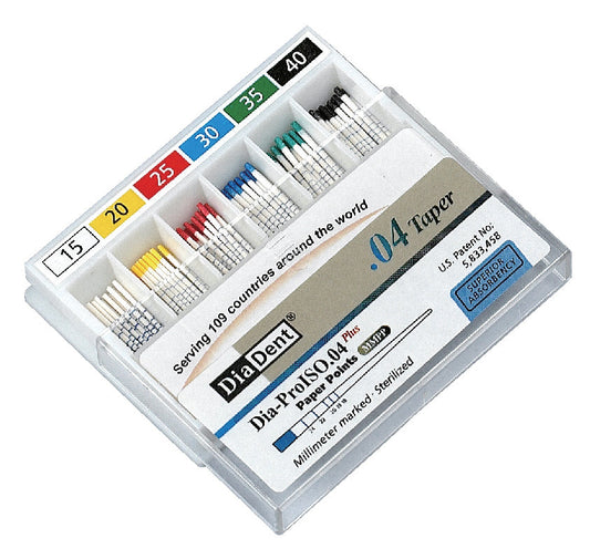 Diadent MP210-610 PPDIA-ProISOGT .04 Taper #50 , 100 Pts/Box Sliding Package