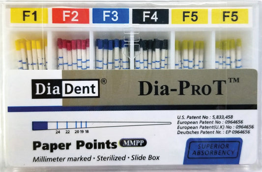 Diadent MP250-S693 PP Dia-Pro T Assorted (F1-F5), 100 Pts/Box