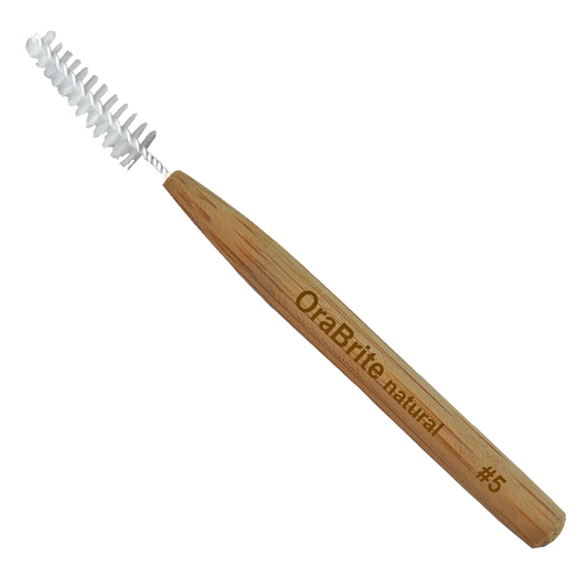 Oraline ORA20083 OraBrite Bamboo Interdental Brush #5  - Large Cone Profile Eco-Friendly Dental Cleaner for Bridges, Implants & Orthodontic Care  (72/Case)
