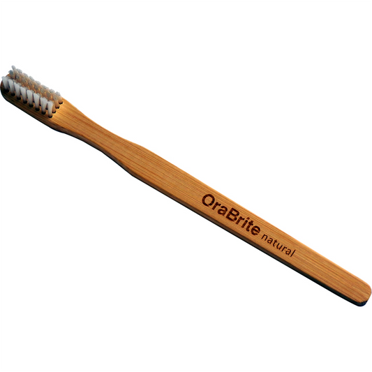Oraline ORA22440 OraBrite Adult V-Trim Bamboo Toothbrush  - Eco-Friendly Soft Bristle Oral Care Toothbrush, 32 Tufts  (72/Case)