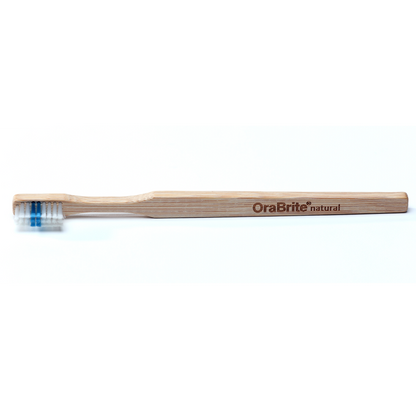 Oraline ORA22919 OraBrite Adult Fresh Mint Prepasted Bamboo Toothbrush with Travel Cap  - Eco-Friendly Ready-to-Use Oral Care Kit  (72/Case)