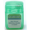 Oraline ORA33830 OraBrite Mint Waxed Nylon Dental Floss  - 12 Yard Pocket-Size Dental Floss Dispenser for Daily Oral Care  (144/Case)