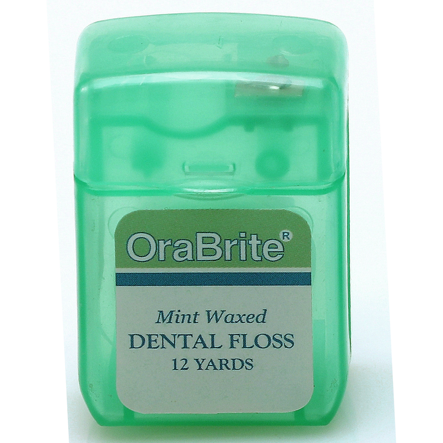 Oraline ORA33830 OraBrite Mint Waxed Nylon Dental Floss  - 12 Yard Pocket-Size Dental Floss Dispenser for Daily Oral Care  (144/Case)
