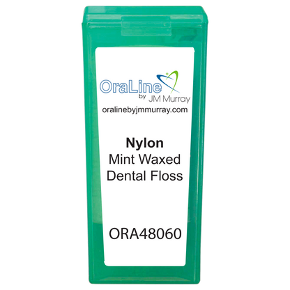 Oraline ORA48060 OraBrite 200 Yard Mint Waxed Dental Floss  - Long-Lasting Bulk Dispenser for Professional Oral Care (72/Case)