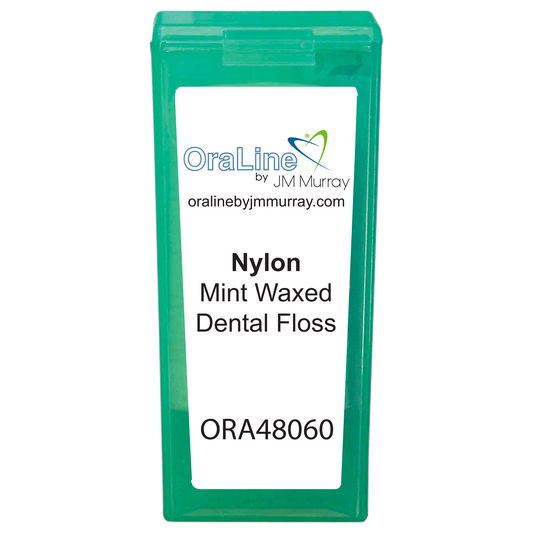 Oraline ORA48060 OraBrite 200 Yard Mint Waxed Dental Floss  - Long-Lasting Bulk Dispenser for Professional Oral Care (72/Case)