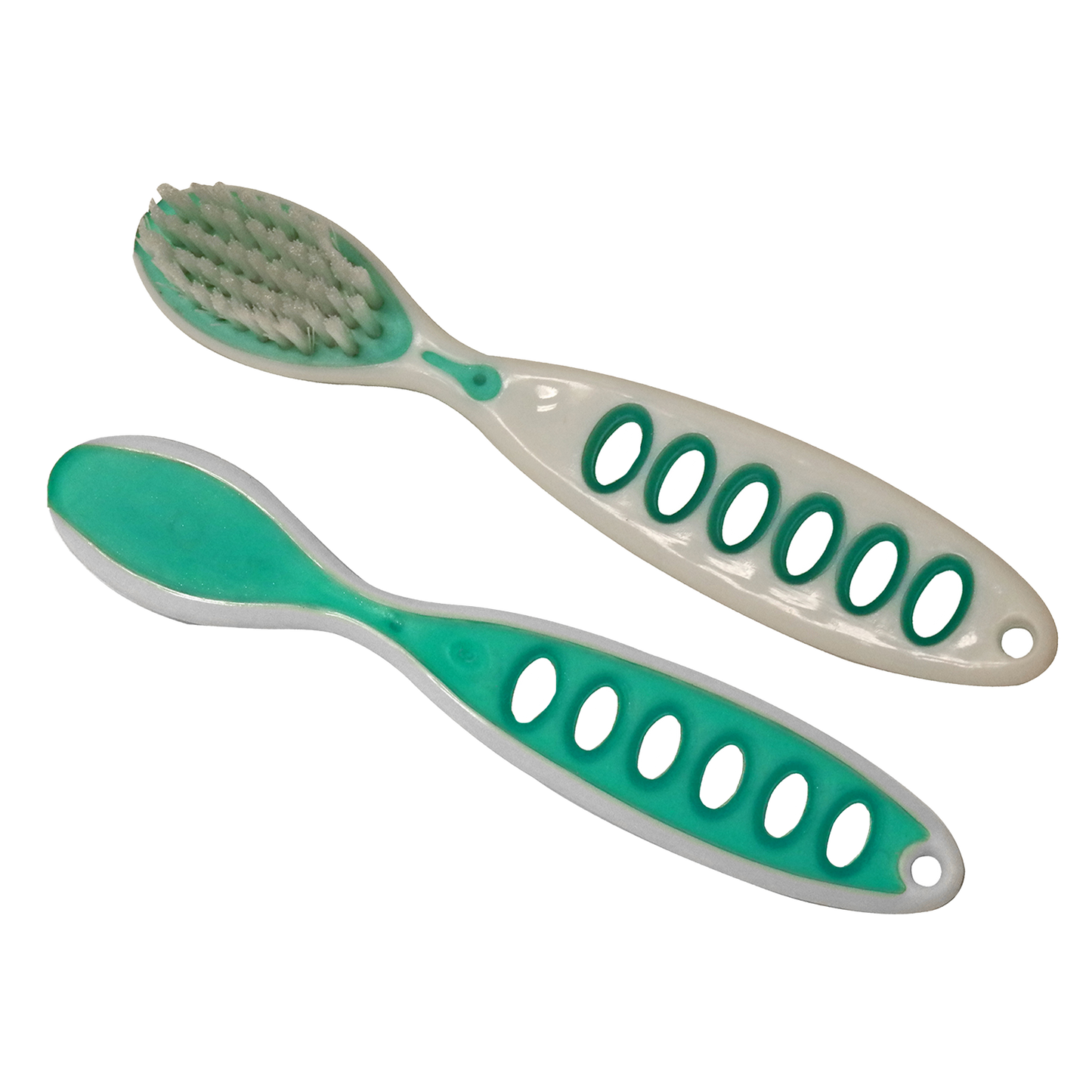Oraline ORA90046 OraBrite Ultra Flexible Crossover Security Toothbrush  - 4 Inch 45-Tuft Institutional Oral Care Brush  (144/Case)