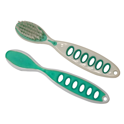 Oraline ORA90046 OraBrite Ultra Flexible Crossover Security Toothbrush  - 4 Inch 45-Tuft Institutional Oral Care Brush  (144/Case)
