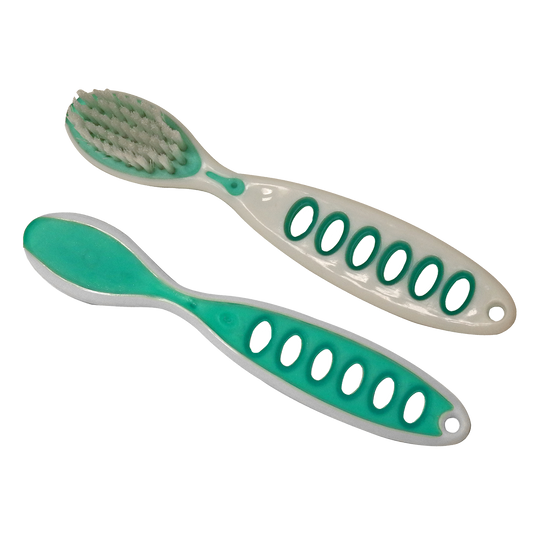 Oraline ORA90046 OraBrite Ultra Flexible Crossover Security Toothbrush  - 4 Inch 45-Tuft Institutional Oral Care Brush  (144/Case)