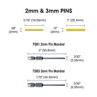 Dedeco 1371 Sunburst 2mm Pins Yellow 80 Grit Size (A/O) 100/Bx