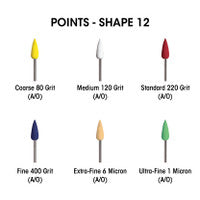 Dedeco 1408 Sunburst Points 3/32 Blue 400 Grit Size (A/O) Shape 12 72/Bx