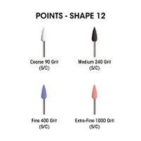 Dedeco 2326 Sunburst Points 3/32 Blue 400 Grit Size (S/C) SHAPE 12 72/Bx