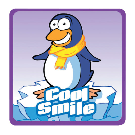 Sherman Specialty PS224 Cool Smile Sticker, 100 Per Roll