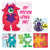 Sherman Specialty PS602 Healthy & Strong Monster Medical Patient Stickers, 100 Per Roll