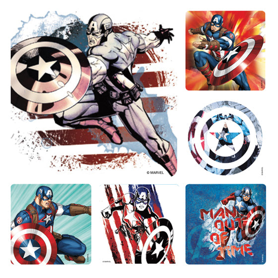 Sherman Specialty PS616 Captain America Stickers, 100 Per Roll