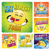 Sherman Specialty PS648 Healthy Emoticon Stickers (100), 100 Per Roll