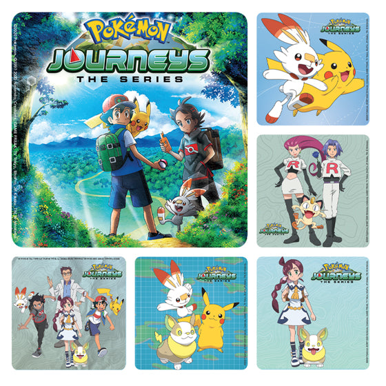 Sherman Specialty PS707 Pokemon Journeys Stickers, 100 Per Roll