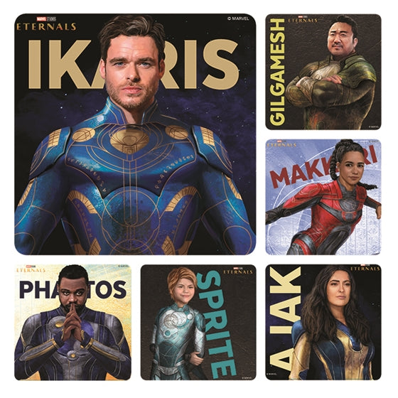 Sherman Specialty PS726 Marvel's Eternals Stickers, 100 Stickers Per Roll