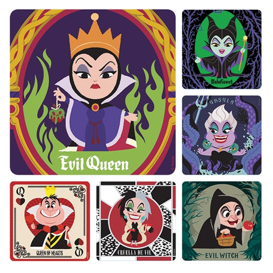 Sherman Specialty PS730 Disney Villains Stickers, 100 Stickers Per Roll