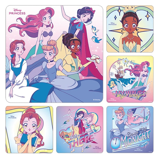 Sherman Specialty PS790 Disney Princess Anime Stickers, 100 Stickers Per Roll