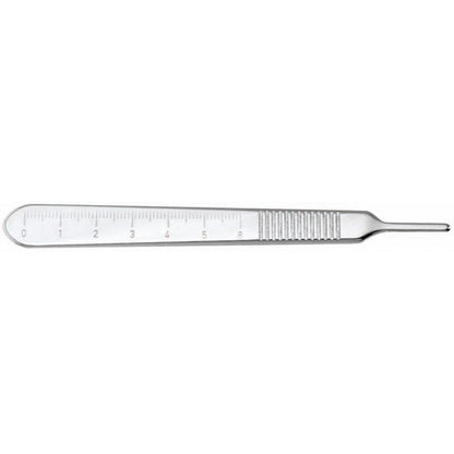 Nordent HB3 #3 Flat Scalpel Blade Handle with Scale - 12.5cm